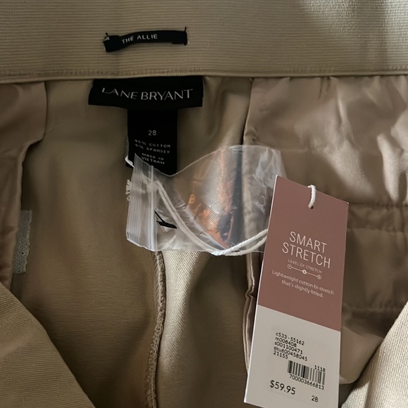 NWT Lane Bryant The Allie Crop Khaki Pants Size 28 - Picture 10 of 14